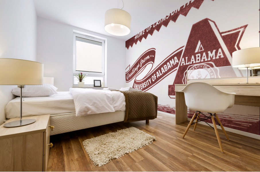 Vintage University of Alabama Art  Mural print