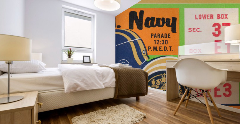 1960 Air Force vs. Navy Football Ticket Art Mural print