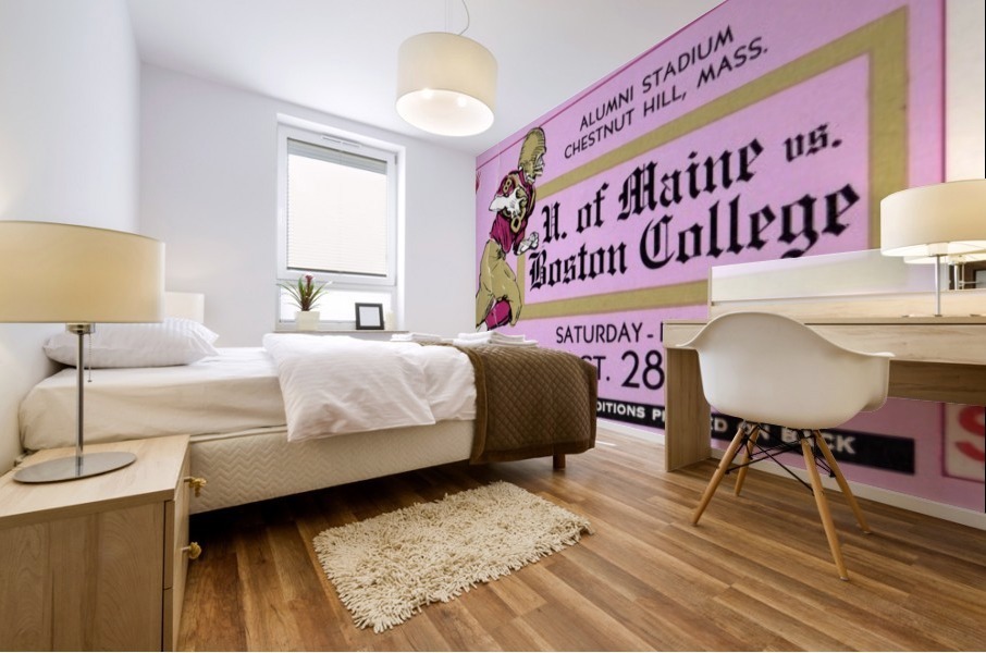 1967 Maine vs. Boston College Football Ticket Art Mural print