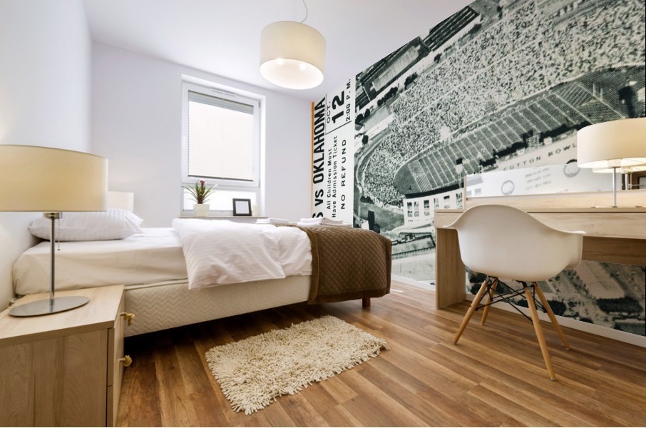 1968 Texas vs. Oklahoma Football Ticket Art Mural print