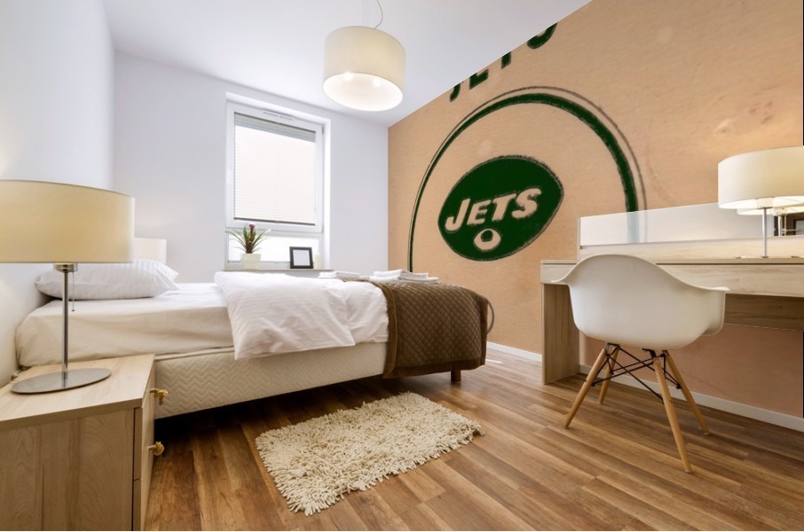 1971 New York Jets Vintage Helmet Art Mural print