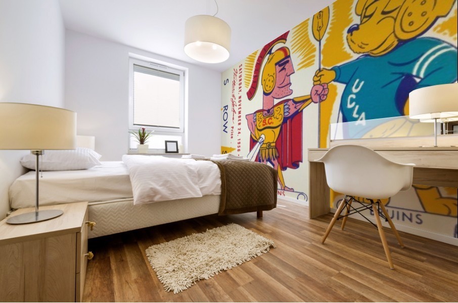 1956 USC vs. UCLA Football Ticket Canvas Mural print