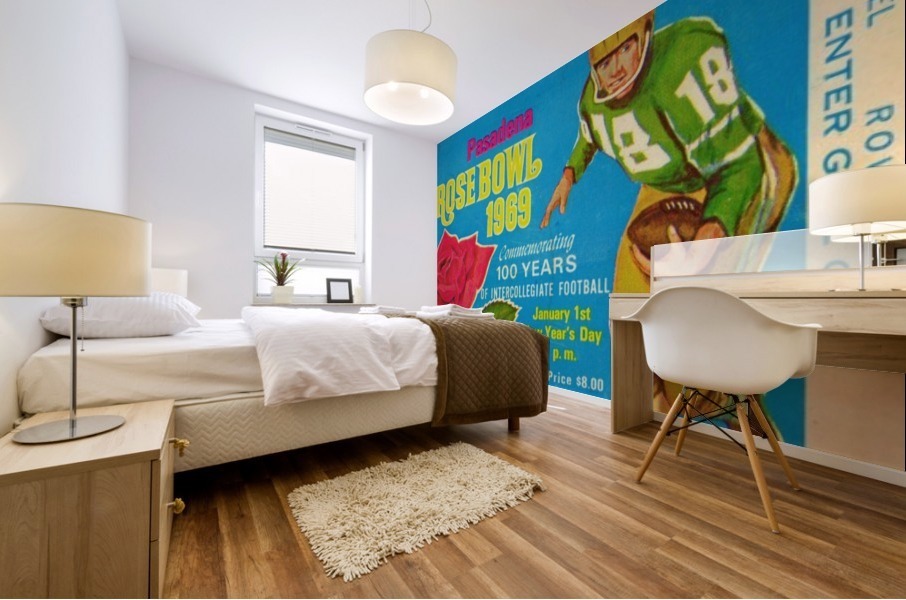 1969 Rose Bowl Ticket Stub Mural print