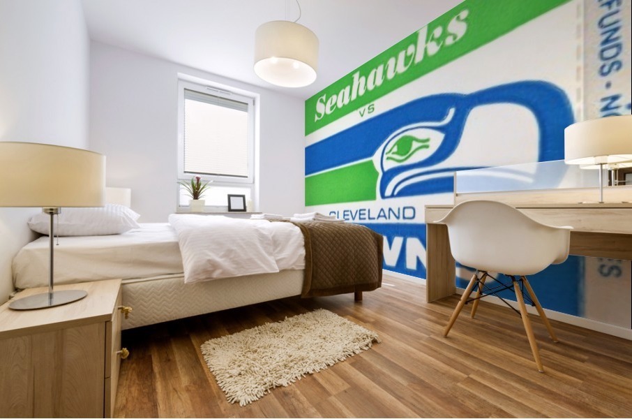 1982 Cleveland Browns vs. Seattle Seahawks Ticket Art Mural print