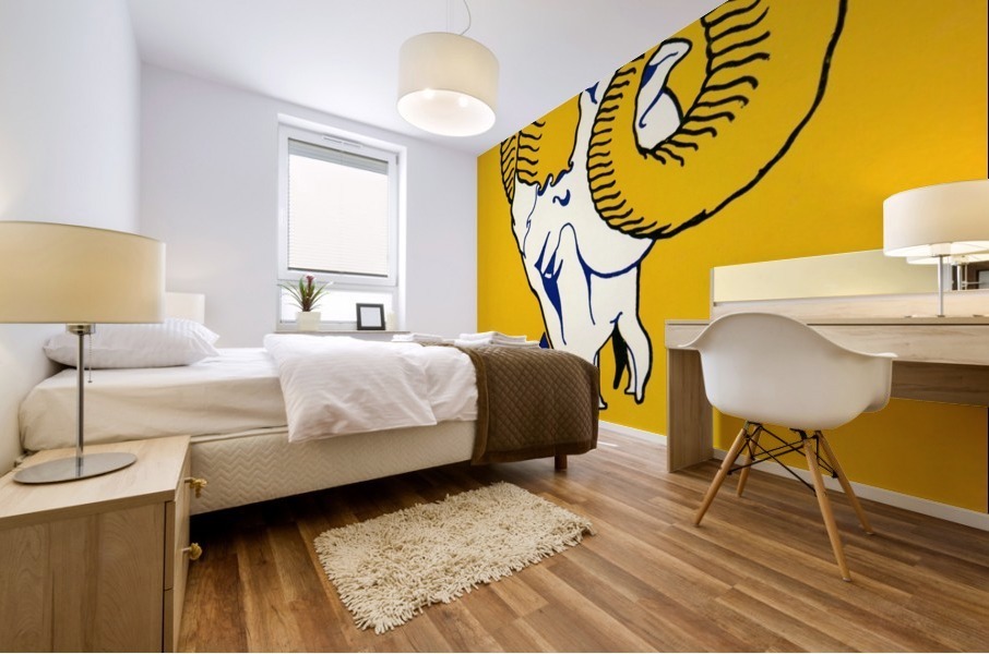 1958 LA Rams Vintage Art Mural print