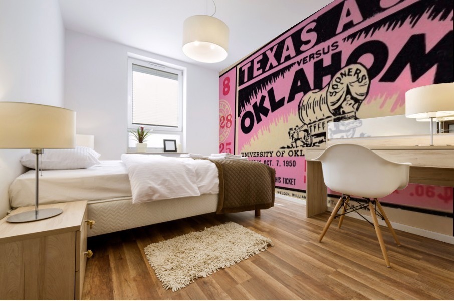 1950_College_Football_Oklahoma vs. Texas A&M_Owen Field_Row One Brand Ticket Stub Mural print