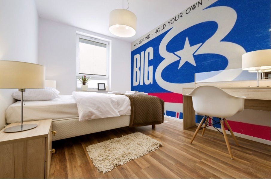 1977 Baylor Bears vs. Nebraska Cornhuskers Ticket Art  Mural print