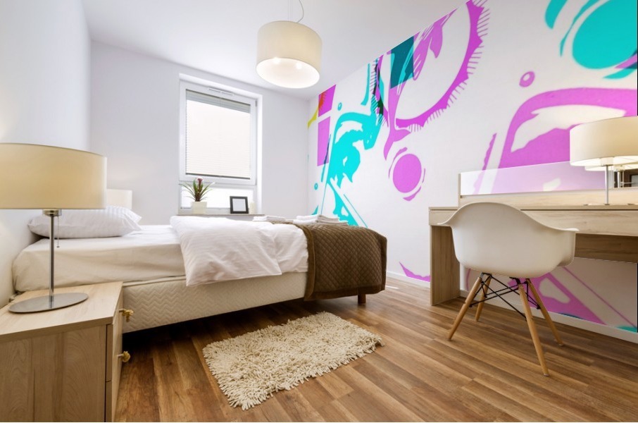 National Football League_Retro Miami Dolphins Fine Art by Row One Brand Mural print