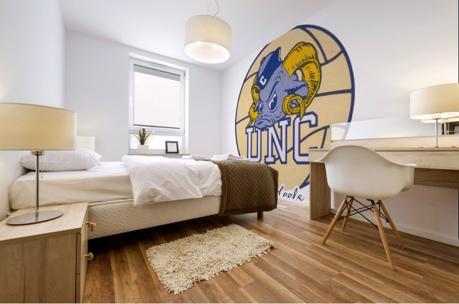 1982 North Carolina Tar Heels Basketball Art Mural print