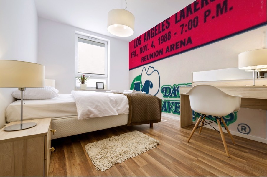 Dallas Mavericks Basketball Ticket Stub Wall Art Print_Sports Ticket Reproduction Mural print