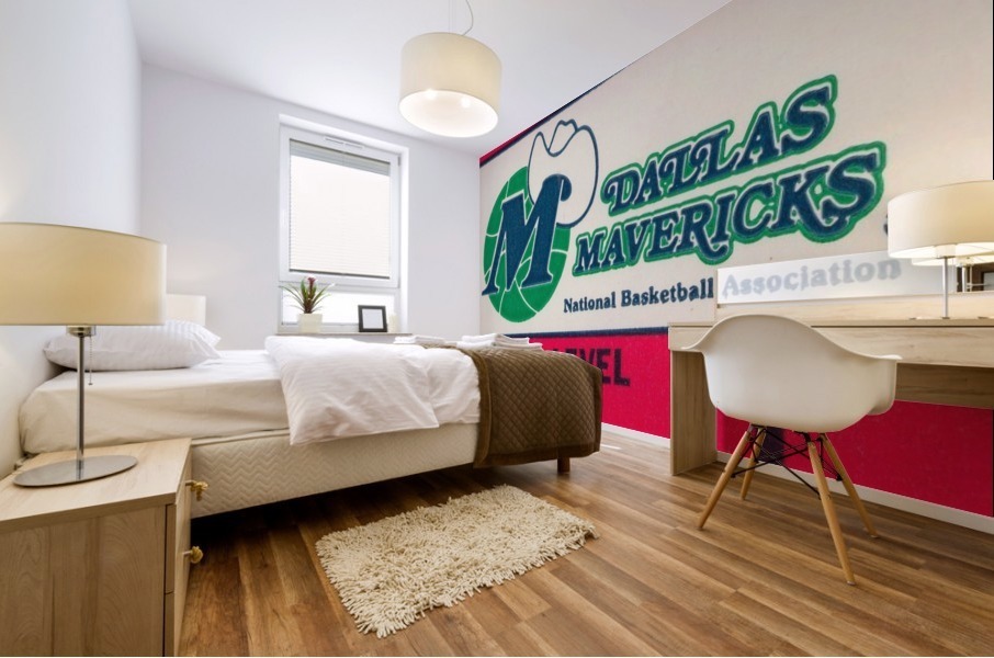 Vintage Dallas Mavericks Wall Art_Ticket Stub Artwork Reproduction Mural print