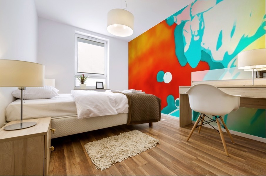 Baseball Sunset Art Watercolor Style Sports Art Print Mural print