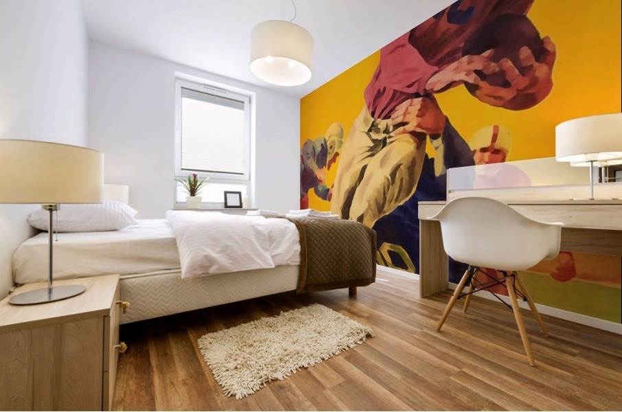 Vintage Football Watercolor Art Print Mural print