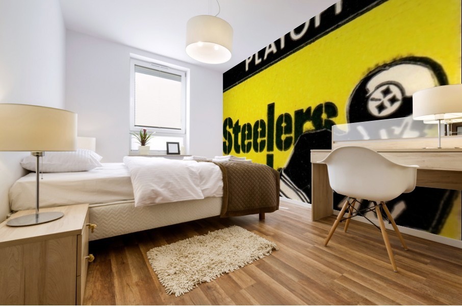 1974 Pittsburgh Steelers vs. Buffalo Bills Ticket Art Mural print