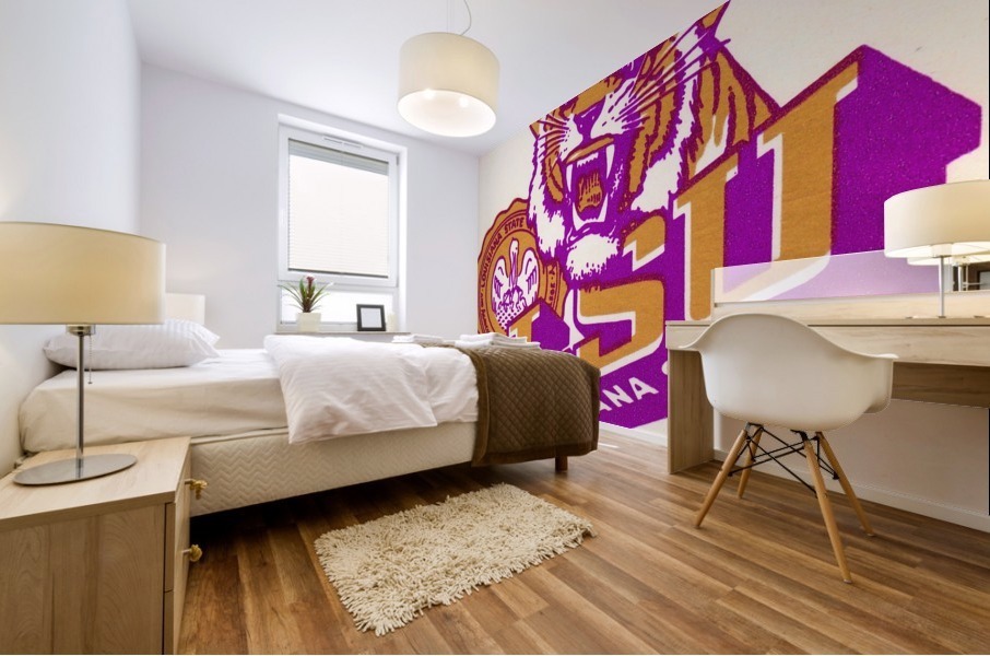 Vintage LSU Art Mural print