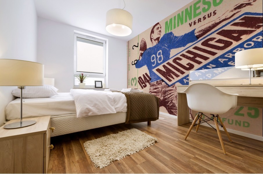 1941 Michigan vs. Minnesota Football Ticket Canvas Mural print