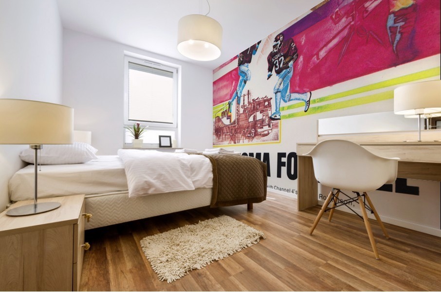 KTVY Channel 4 Oklahoma Football Playback Show Ad Mural print