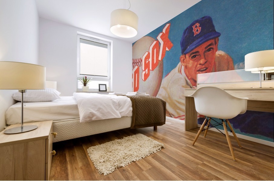 Best Boston Red Sox Art_Vintage Red Sox Art Poster_Charles Kerins artist illustrator_Boston artist Mural print
