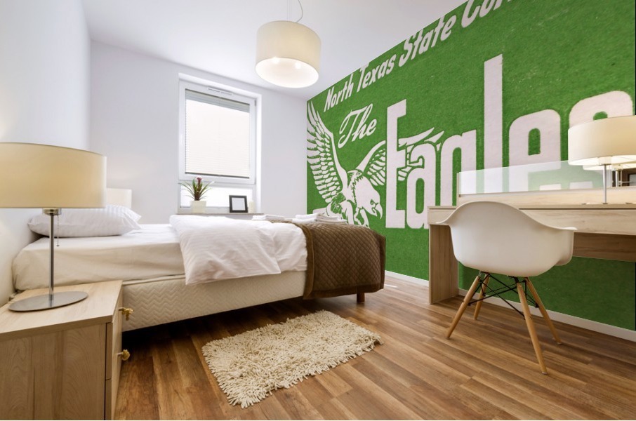 north texas state college unt eagles vintage poster college art collection Mural print