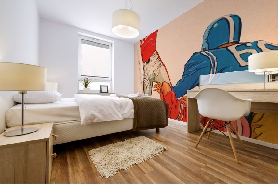 Elmer Wexler Football Art Reproduction Mural print