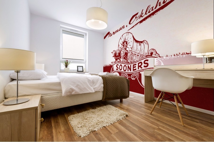 norman oklahoma university college wall art row one ou Mural print