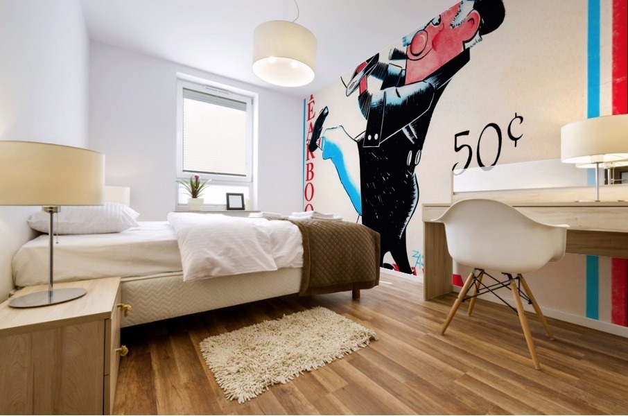 1957 Washington Senators Yearbook Mr. Senator Art by Zang Auerbach Mural print