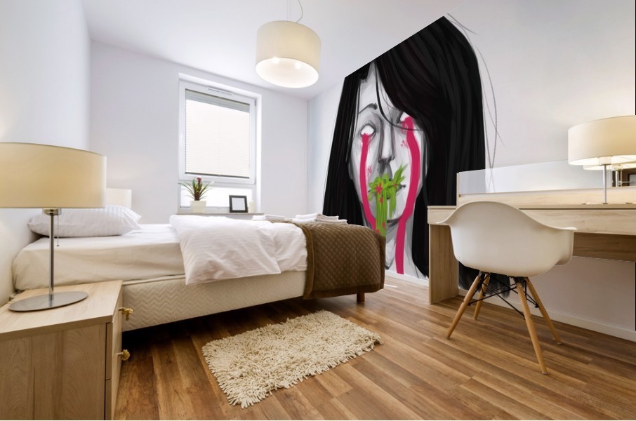 bleeding from the mouth Mural print