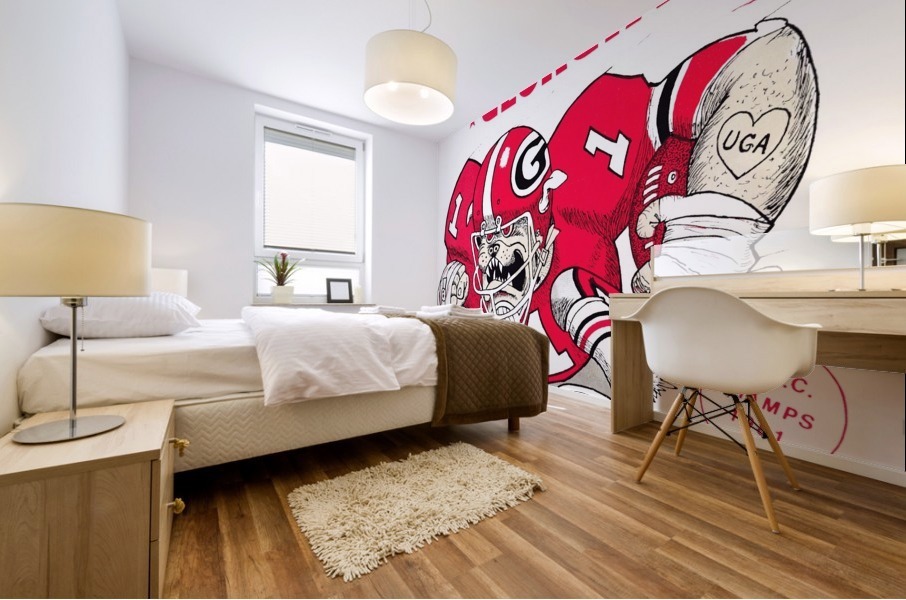 1981 Georgia Bulldogs Jack Davis Print Mural print