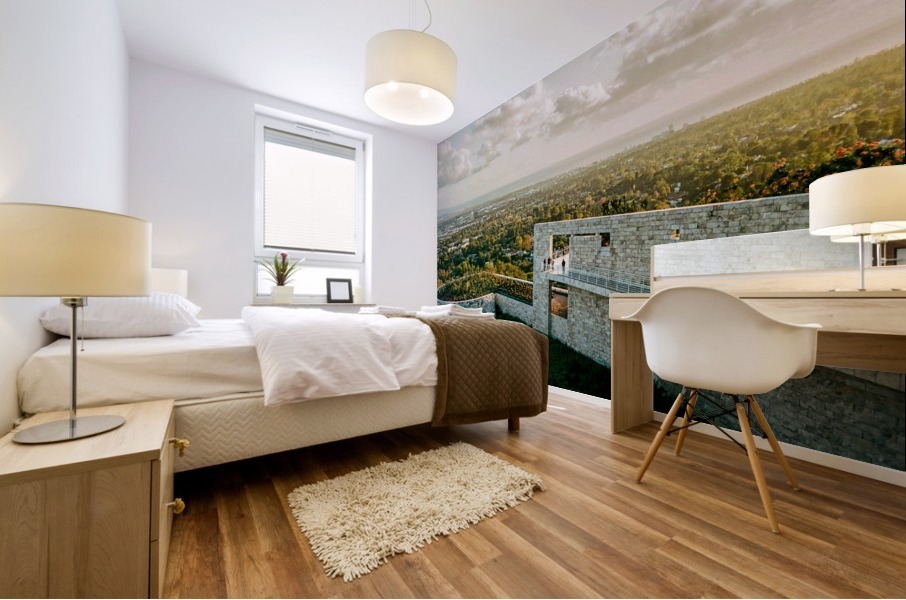 Sunset At The Getty Mural print