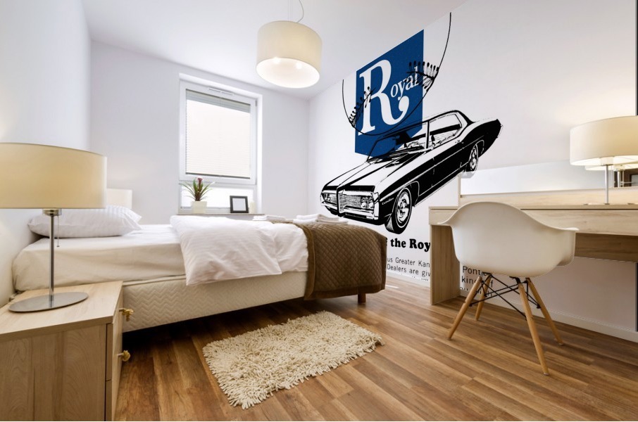 pontiac car ad kansas city royals poster Mural print