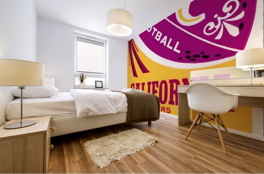 1974 Cal Bears at USC Trojans Football Ticket Art Mural print