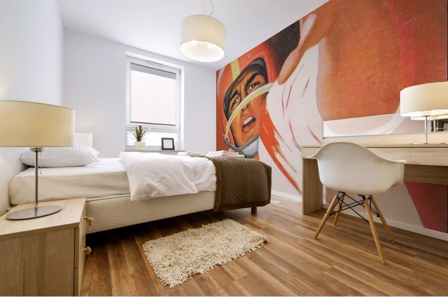 1960 Lon Keller Quarterback Art Mural print