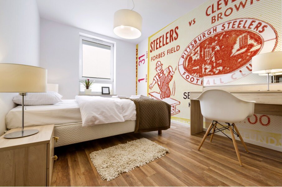 1959 Cleveland Browns vs. Pittsburgh Steelers Ticket Art Mural print