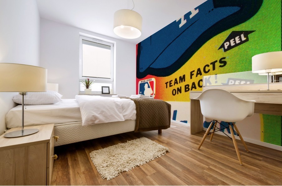 1983 Fleer Sticker LA Dodgers Ballcap Art Mural print