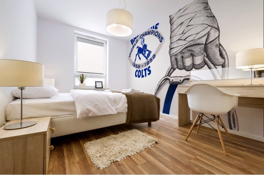 1958 Baltimore Colts Football Print  Mural print