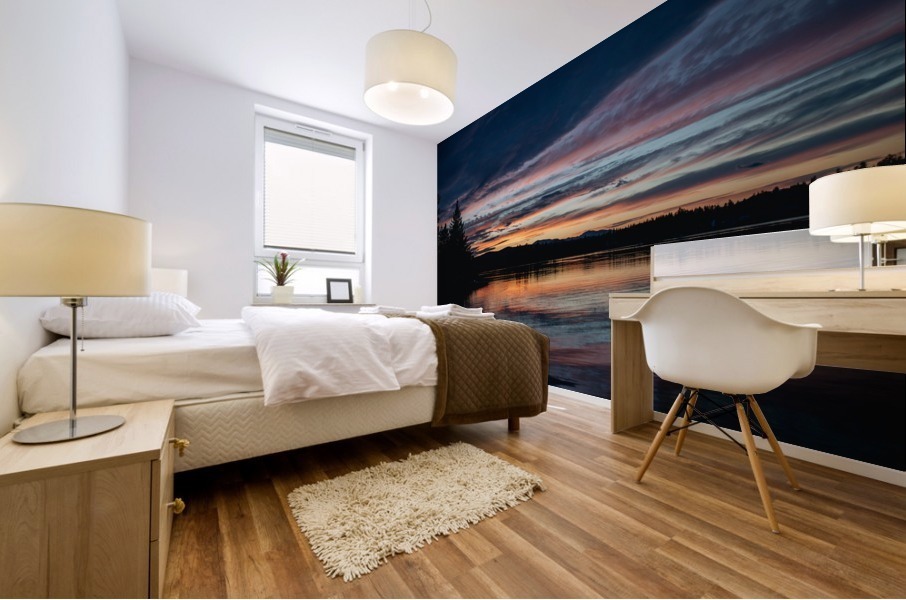 Couleurs sur le lac Mural print