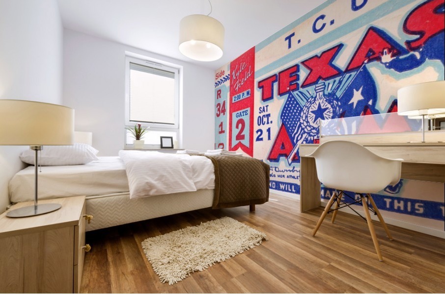 1950 TCU Horned Frogs at Texas Aggies Mural print