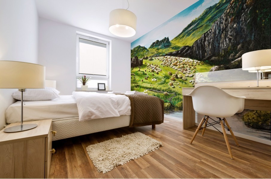 over there Mural print