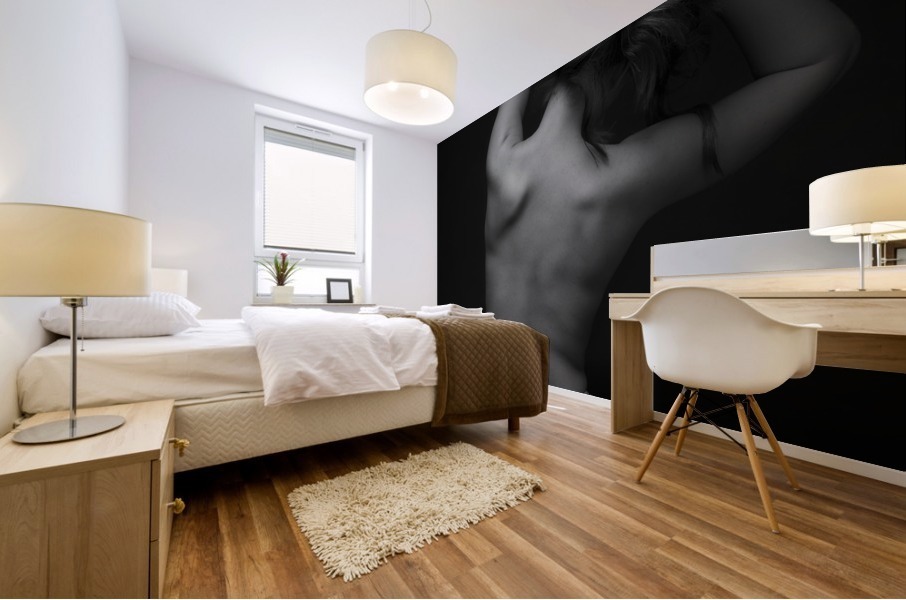 Black and White Woman Portrait 2 Mural print