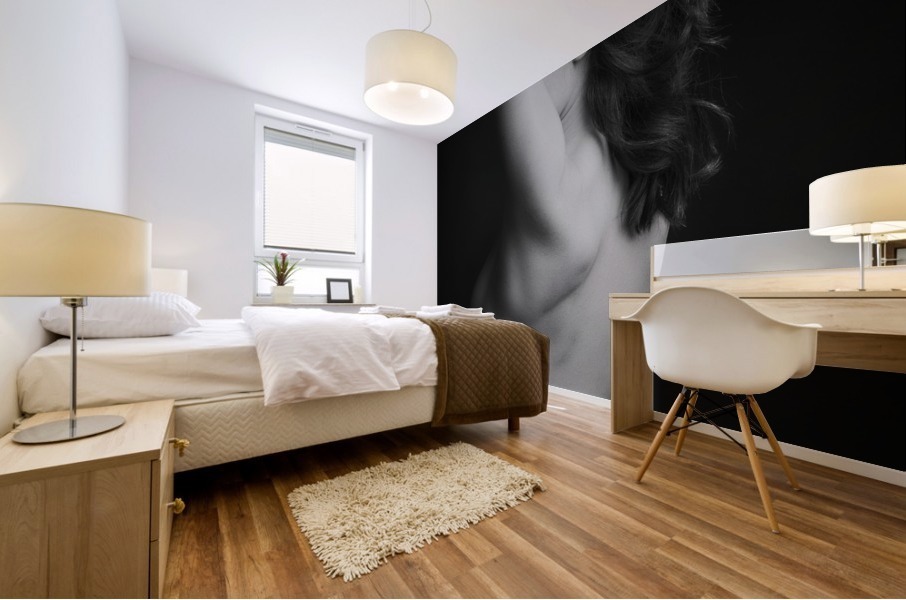 Black and White Woman Portrait 3 Mural print
