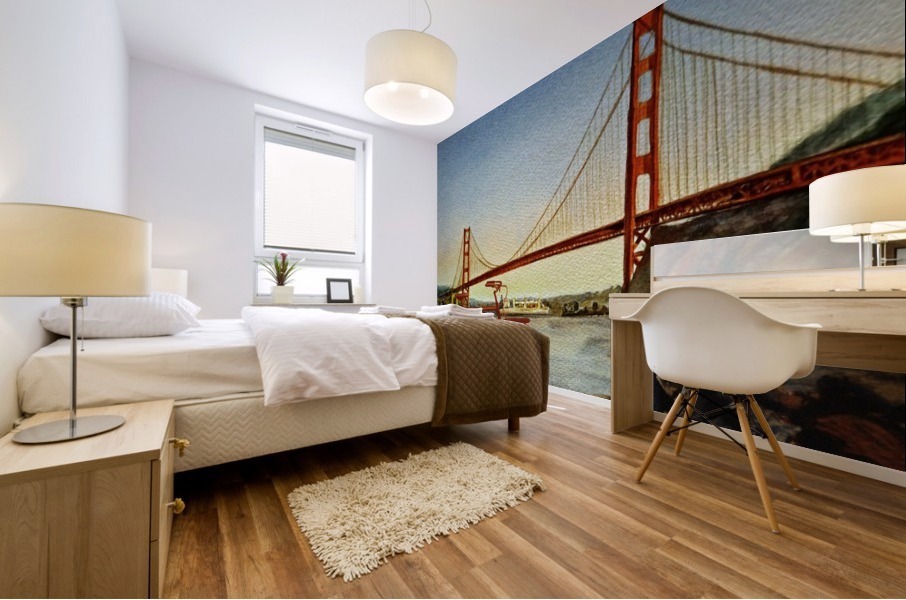 Bicycle In San Francisco Mural print