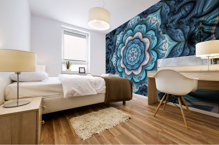 Blue Flower Mural print