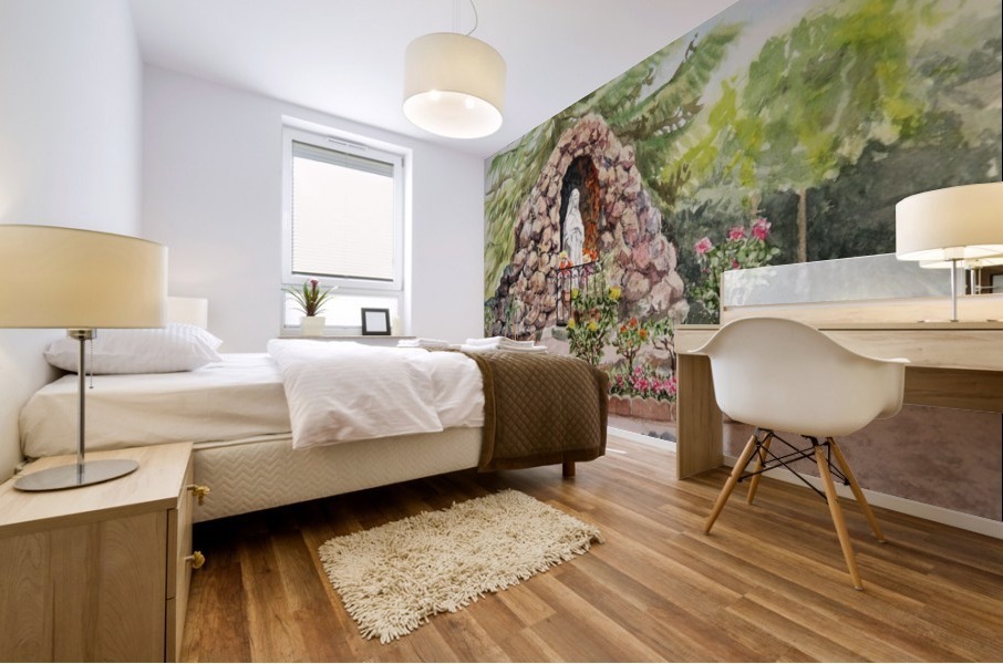 Crockett California Saint Rose Of Lima Church Grotto Mural print