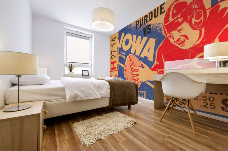 1940 Purdue vs. Iowa Mural print