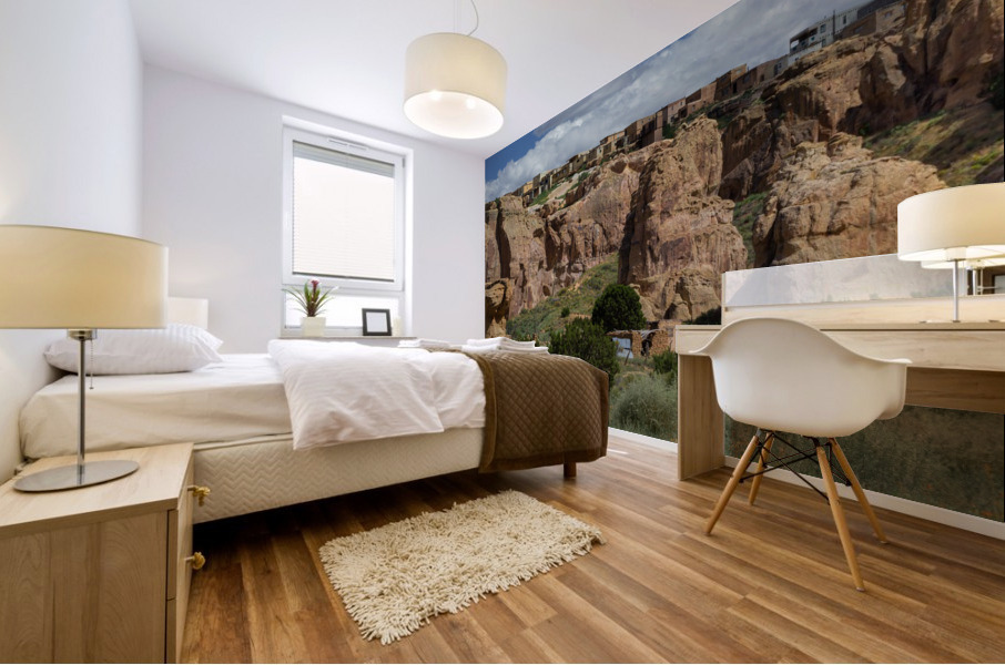 Acoma Pueblo with Foreground Mural print