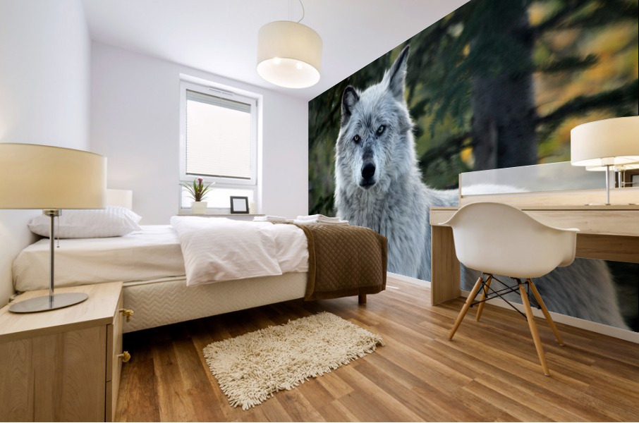Yellowstone Wolf Mural print