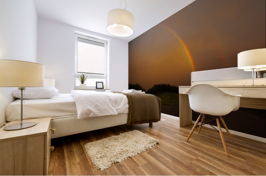 Rainbow over the Alaska Highway Mural print