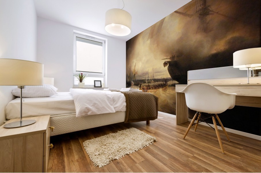 Louis-Philippe et sa famille dans la rade de Cherbourg, le 3 septembre 1833 Mural print