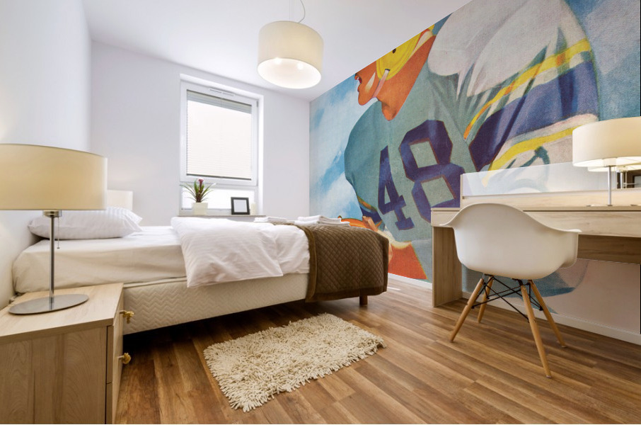 1948 Lon Keller Football Art Mural print