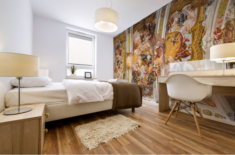 Ceiling fresco in the central arch Mural print